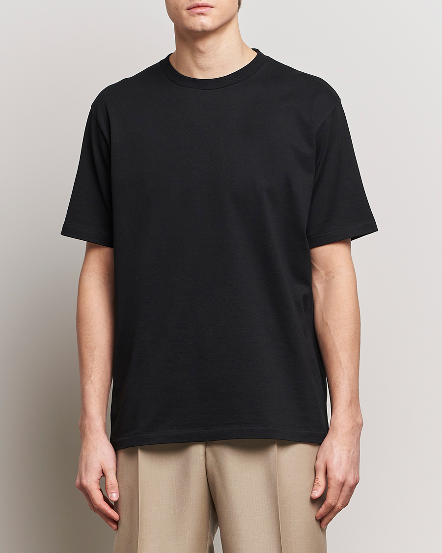 Herre | Svarte t-skjorter | Auralee | Luster Plating T-Shirt Black