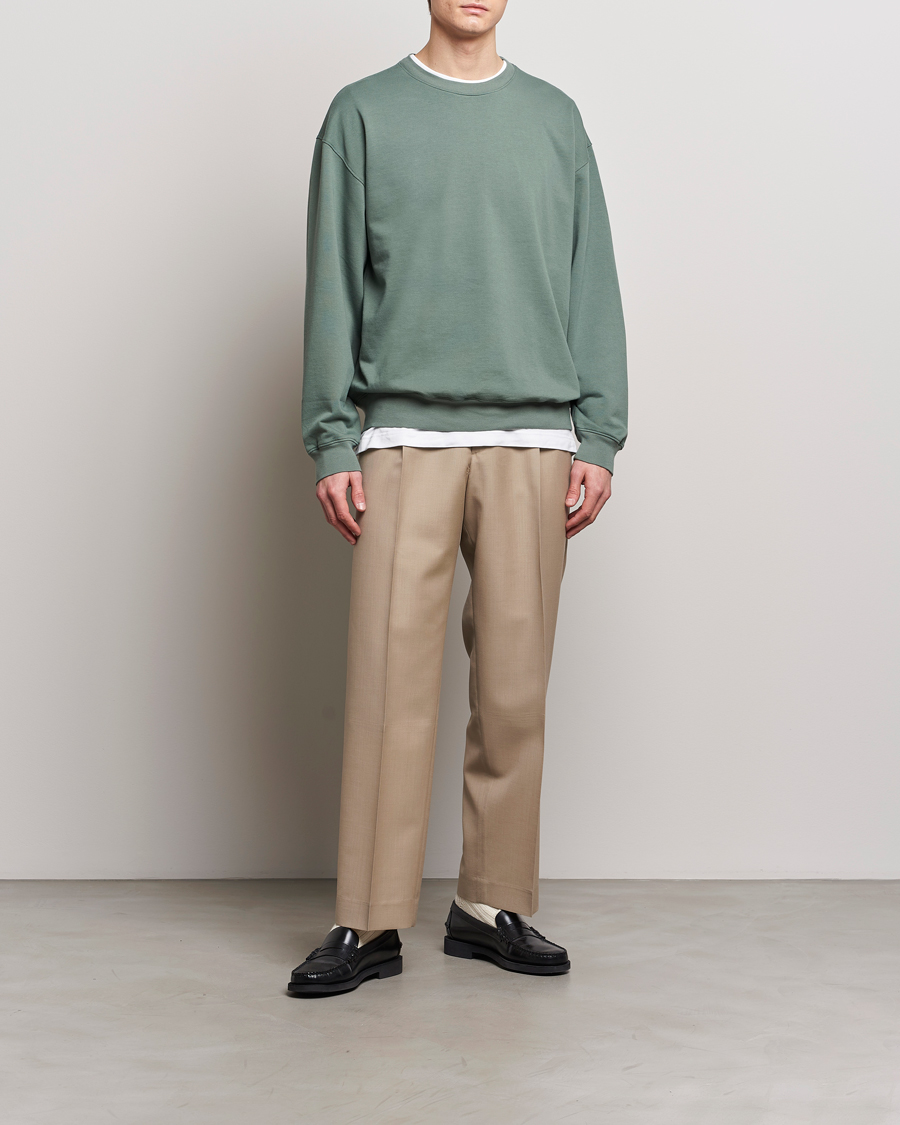 Herre | Gensere | Auralee | Super High Gauze Sweatshirt Dustry Green