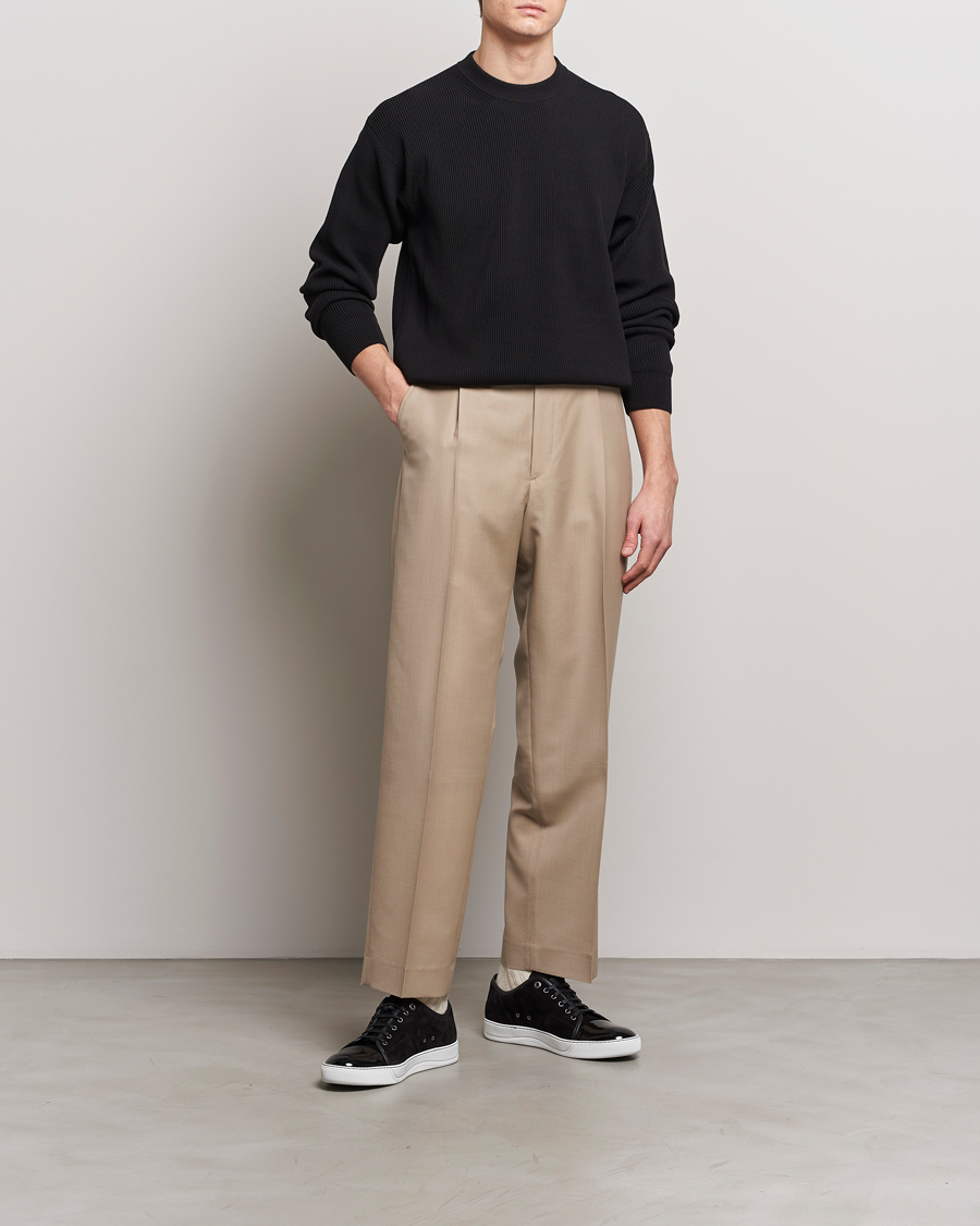 Herre | Gensere | Auralee | Hard Twist Rib Knit Pullover Black