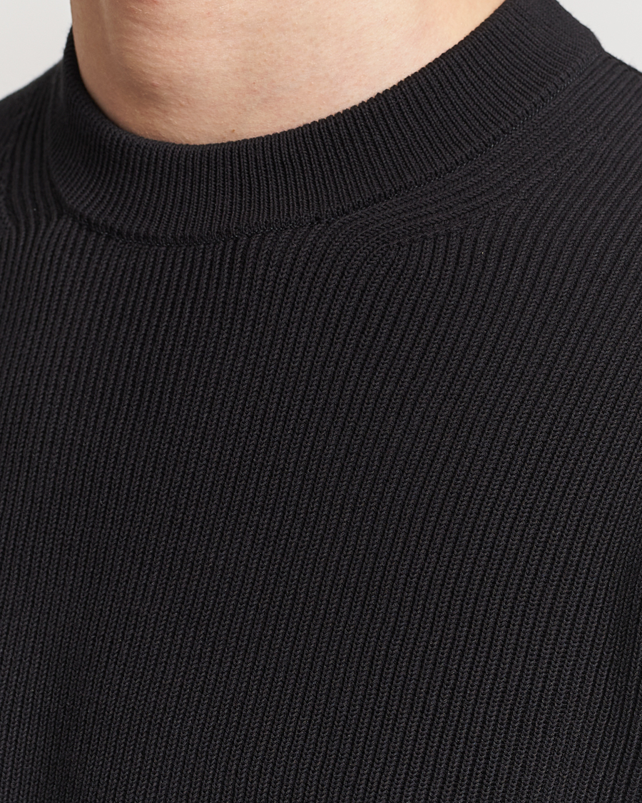 Herre | Gensere | Auralee | Hard Twist Rib Knit Pullover Black