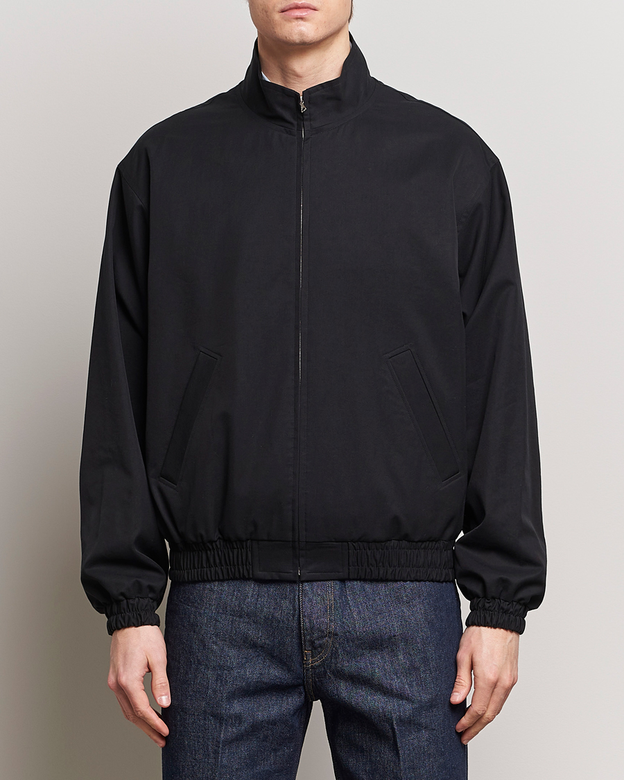 Herre | Bomberjakker | Auralee | Washed Silk Chambray Blouson Black