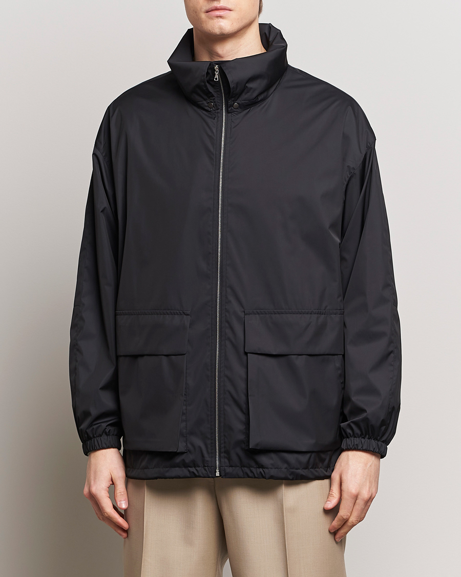 Herre | Nøytrale jakker | Auralee | Polyester Satin Zip Jacket Black