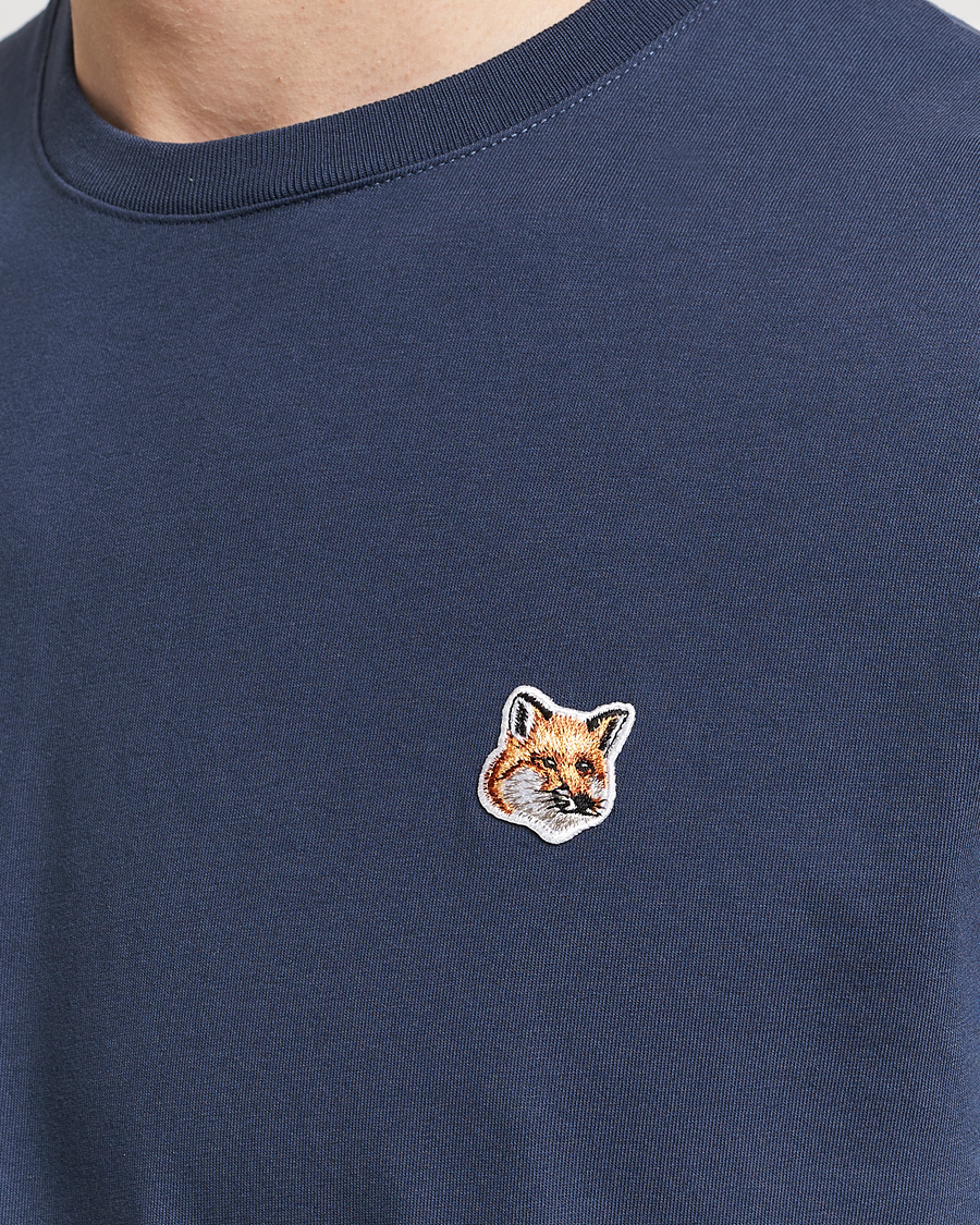 Herre | T-Shirts | Maison Kitsuné | Fox Head T-Shirt Ink Blue