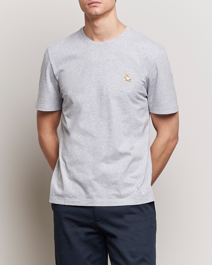 Herre | Contemporary Creators | Maison Kitsuné | Chillax Fox T-Shirt Light Grey Melange