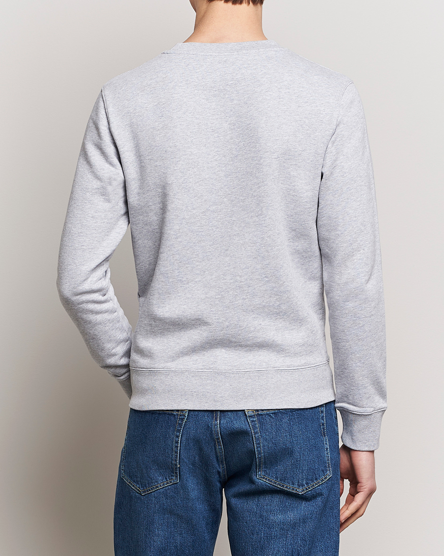 Herre | Gensere | Maison Kitsuné | Fox Head Sweatshirt Light Grey Melange