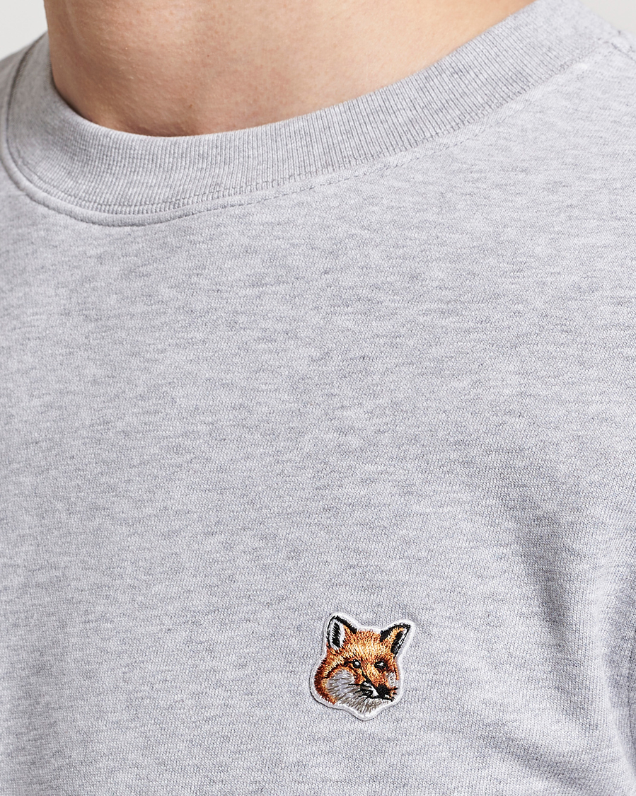 Herre | Gensere | Maison Kitsuné | Fox Head Sweatshirt Light Grey Melange