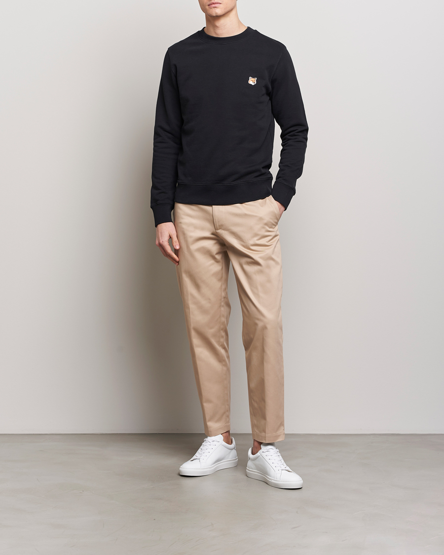 Herre | Gensere | Maison Kitsuné | Fox Head Sweatshirt Black