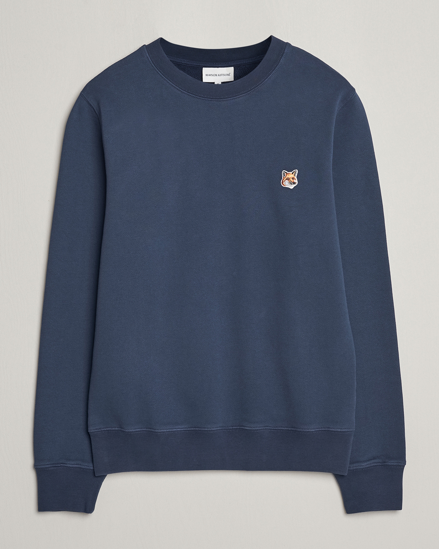 Herre | Gensere | Maison Kitsuné | Fox Head Sweatshirt Ink Blue