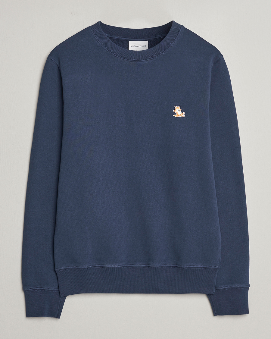Herre | Gensere | Maison Kitsuné | Chillax Fox Sweatshirt Ink Blue
