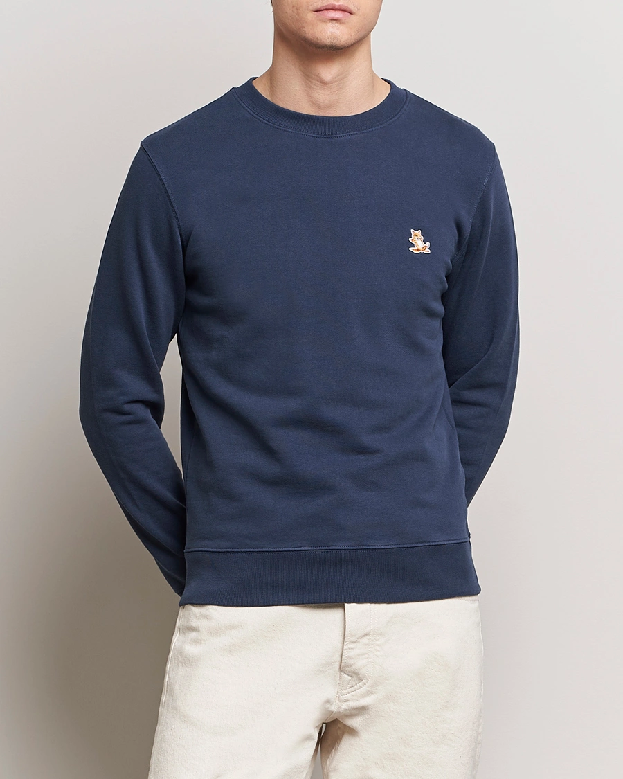 Herr | Sweatshirts | Maison Kitsuné | Chillax Fox Sweatshirt Ink Blue