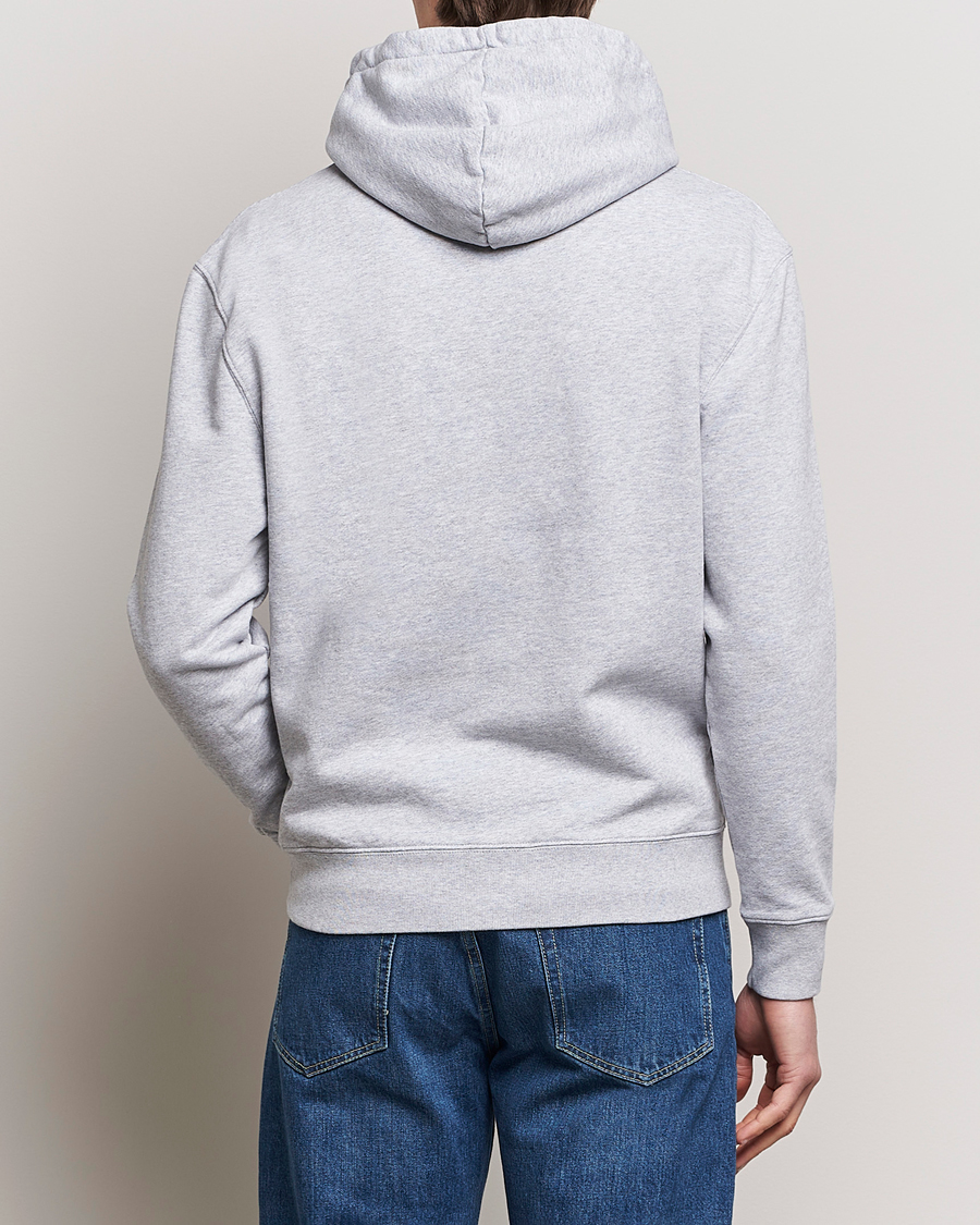 Herre | Gensere | Maison Kitsuné | Fox Head Hoodie Light Grey Melange