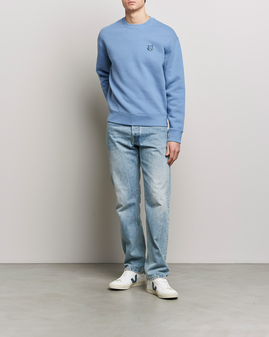 Herre | Gensere | Maison Kitsuné | Tonal Fox Head Sweatshirt Hampton Blue