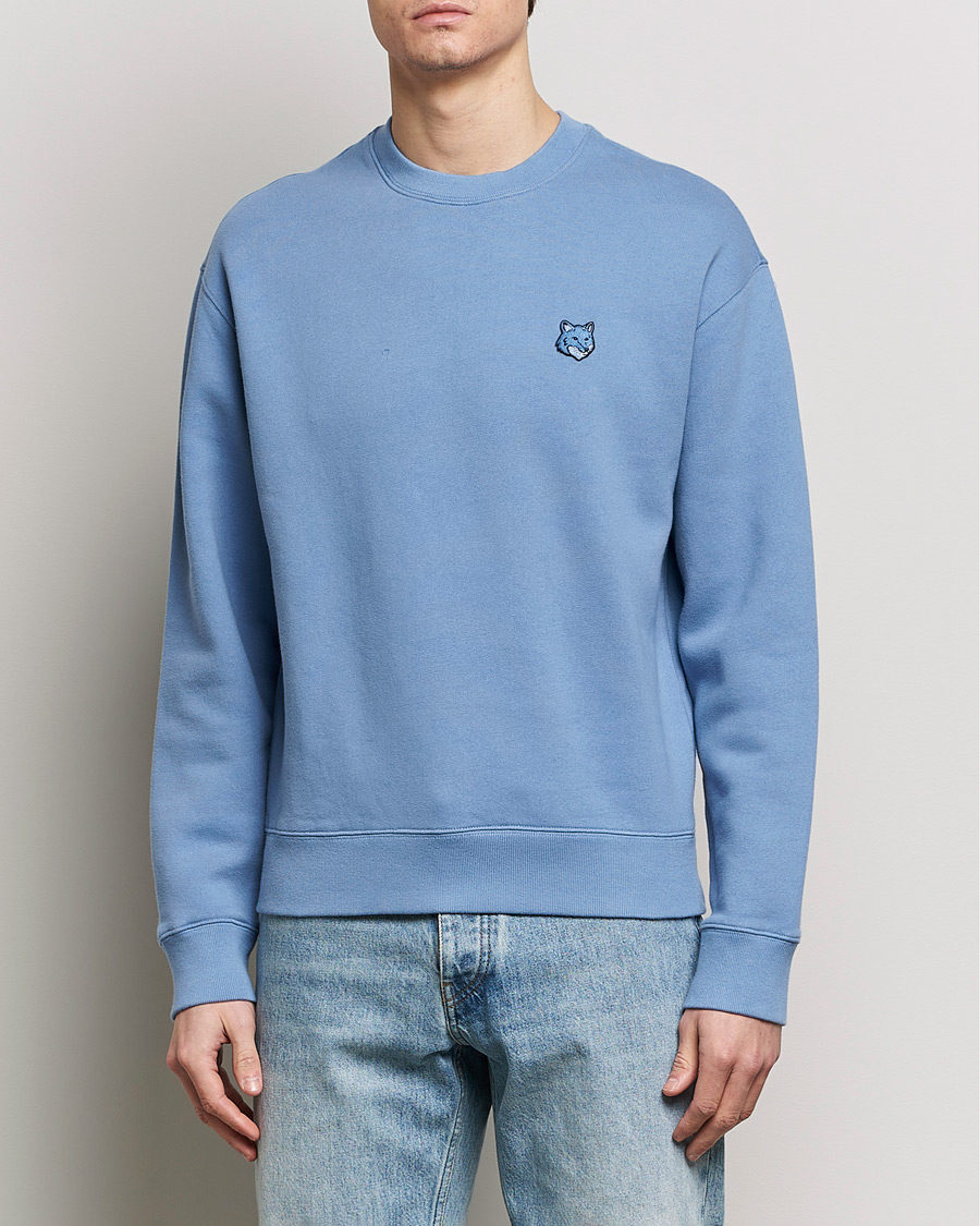 Herre | Klær | Maison Kitsuné | Tonal Fox Head Sweatshirt Hampton Blue