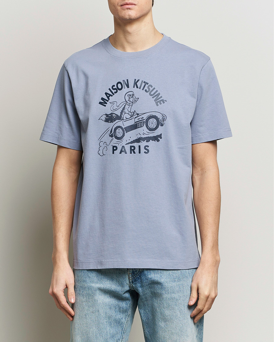 Herre | Loyalitetstilbud | Maison Kitsuné | Racing Fox T-Shirt Duster Blue