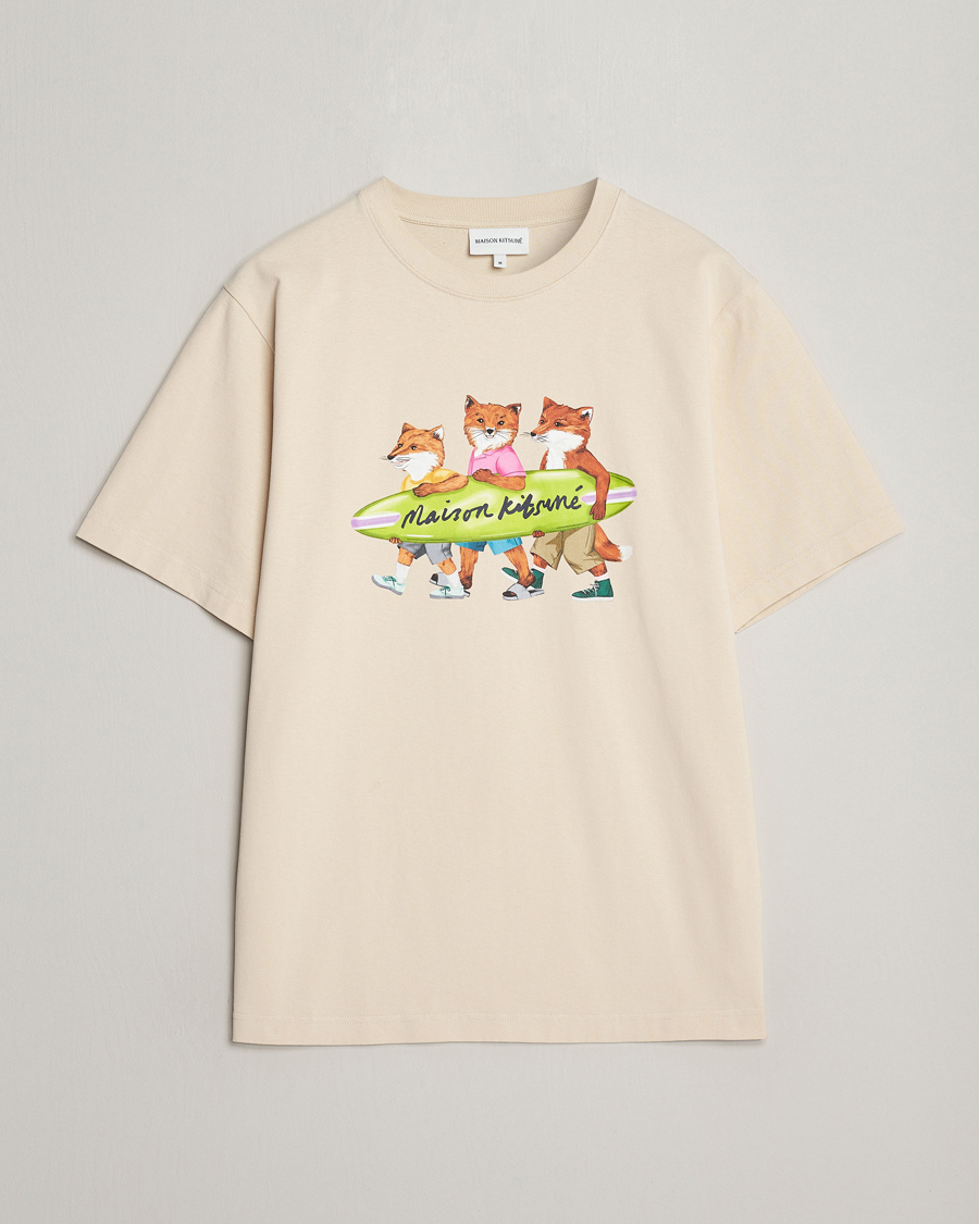 Herre | T-Shirts | Maison Kitsuné | Surfing Foxes T-Shirt Paper