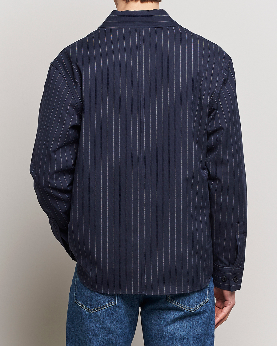 Herre | Jakker | Maison Kitsuné | Pinstriped Overshirt Navy