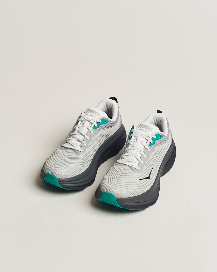Herre | Hoka Stealth/Tech Bondi 8 Harbor Mist/Black | Hoka One One | Hoka Stealth/Tech Bondi 8 Harbor Mist/Black