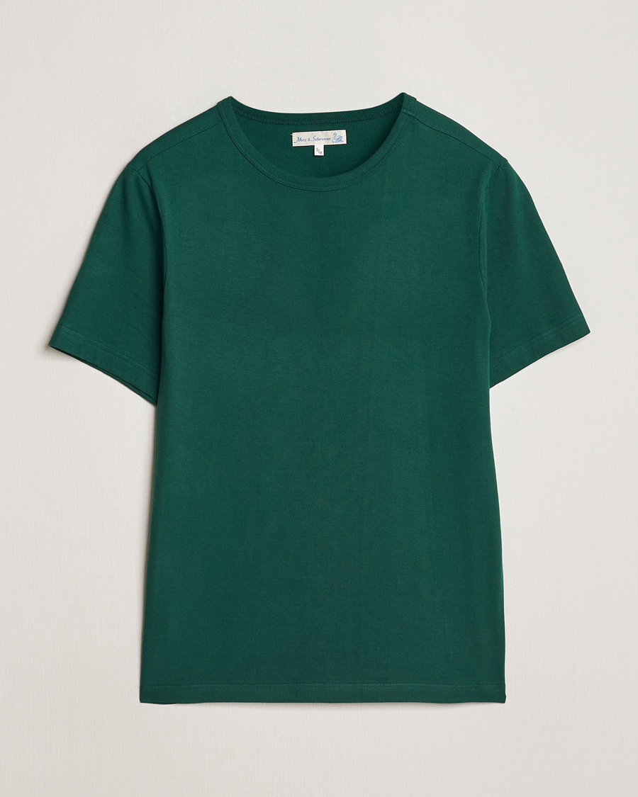Herre | T-Shirts | Merz b. Schwanen | 1950s Classic Loopwheeled T-Shirt Classic Green
