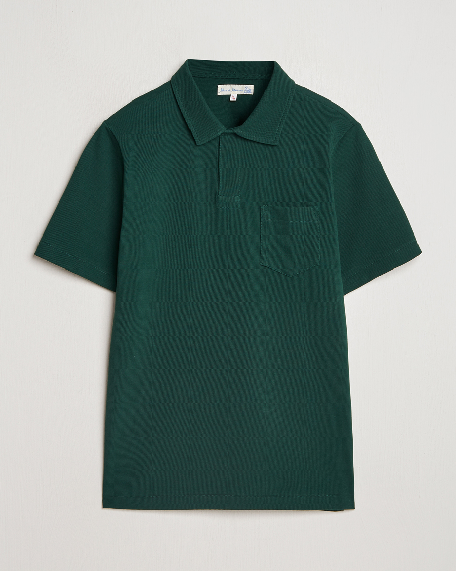 Herre | Pikéer | Merz b. Schwanen | Organic Cotton Washed Polo Classic Green