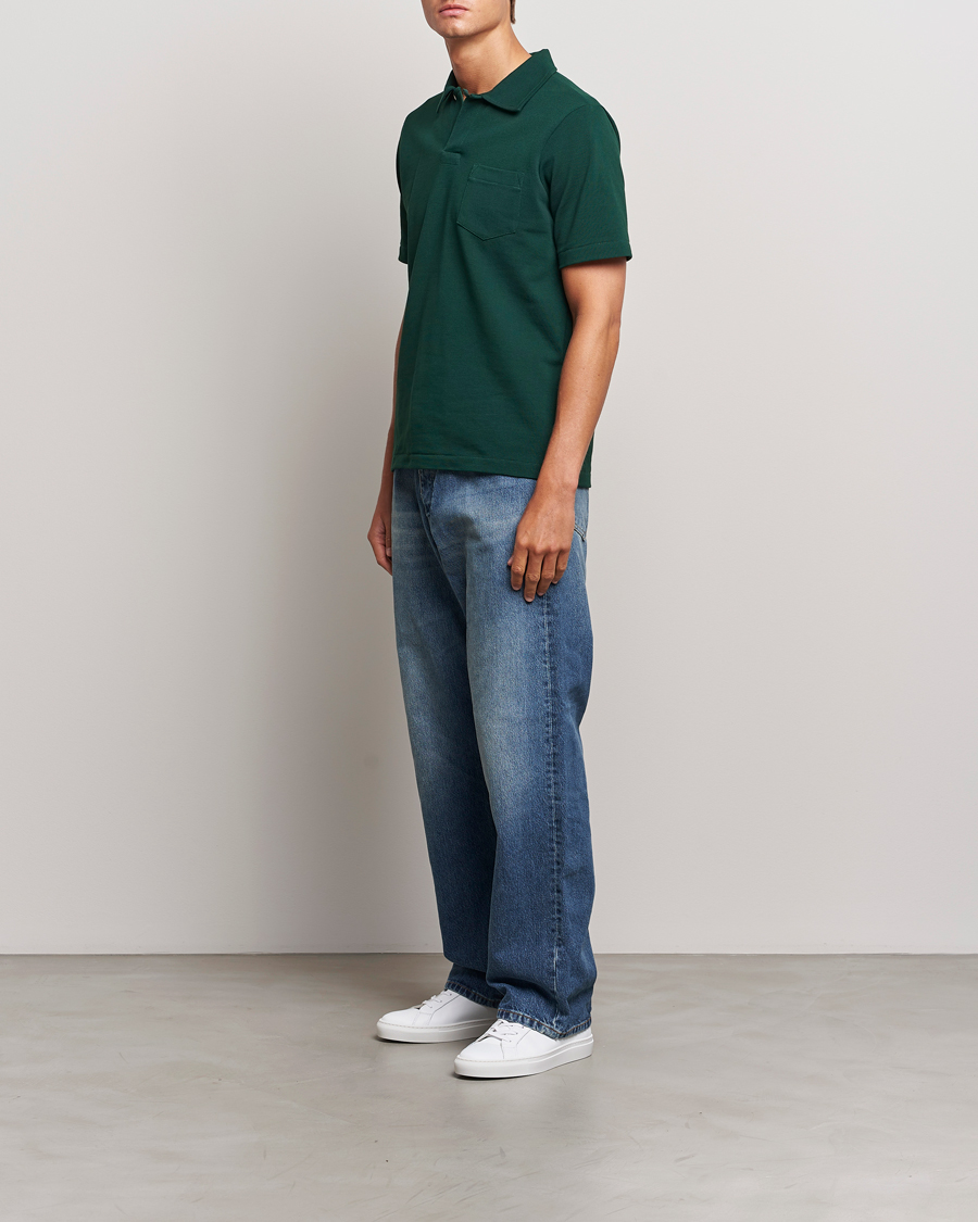 Herre | Pikéer | Merz b. Schwanen | Organic Cotton Washed Polo Classic Green