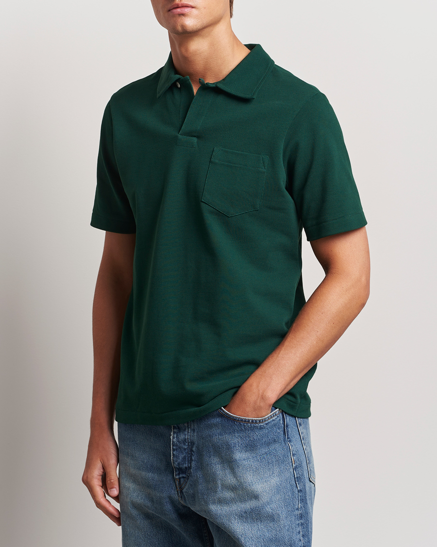 Herre | Pikéer | Merz b. Schwanen | Organic Cotton Washed Polo Classic Green
