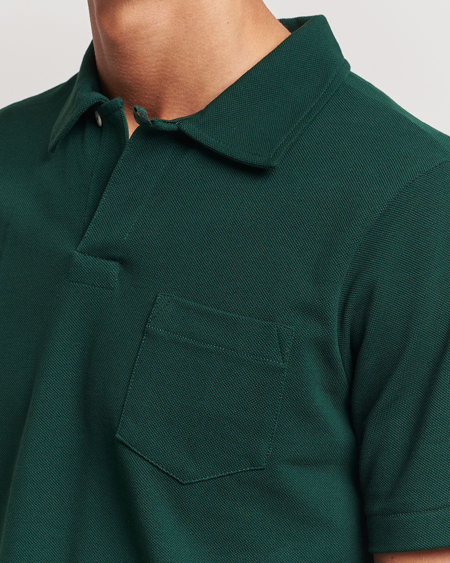 Herre | Pikéer | Merz b. Schwanen | Organic Cotton Washed Polo Classic Green