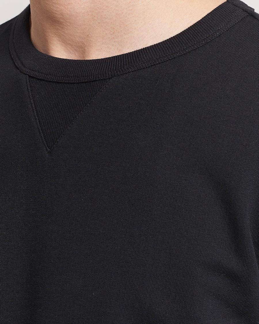 Herre | Gensere | Merz b. Schwanen | Organic Cotton Crew Neck Sweatshirt Black