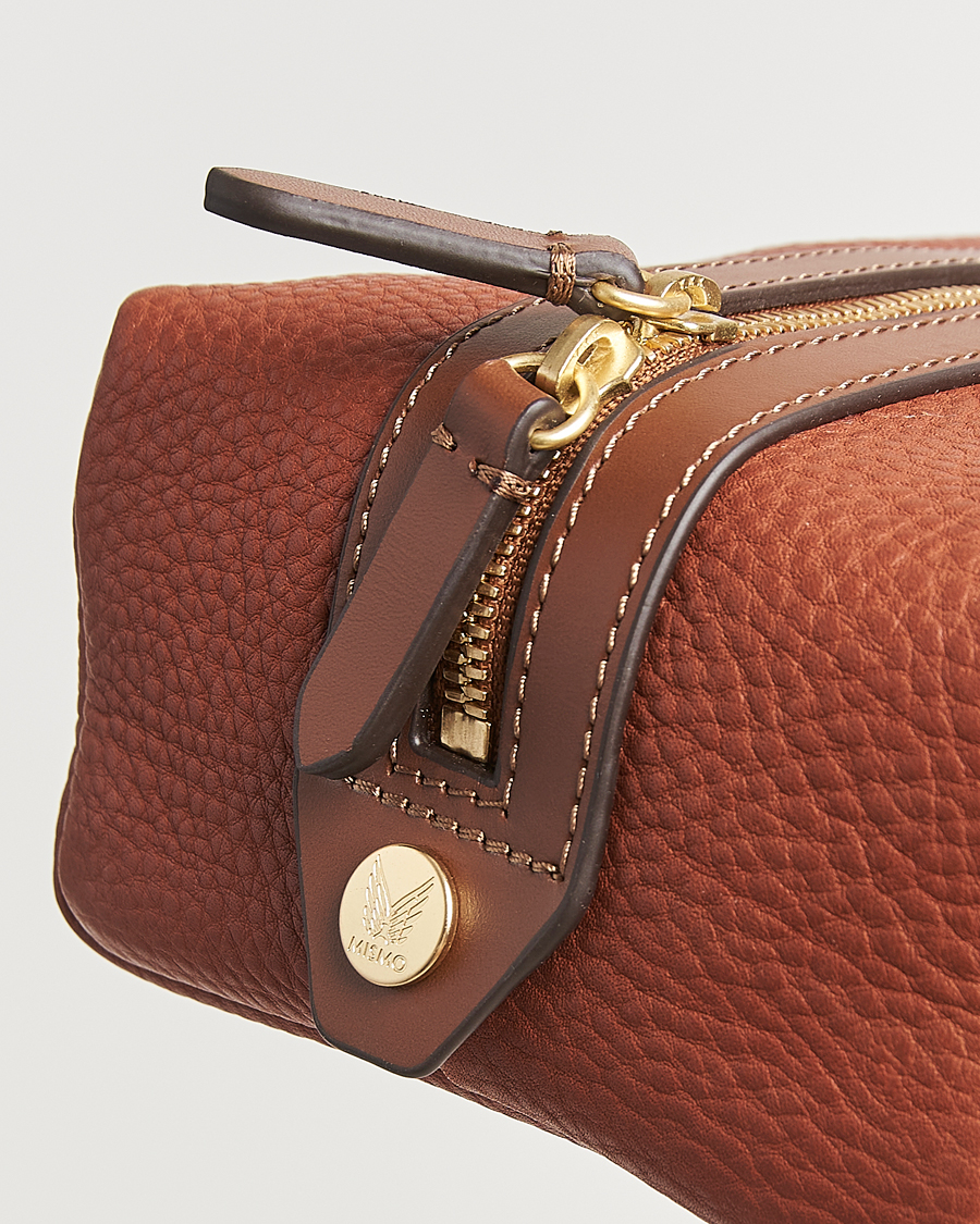 Herre | Vesker | Mismo | Groom Pebbled Leather Washbag Tabac/Cuoio