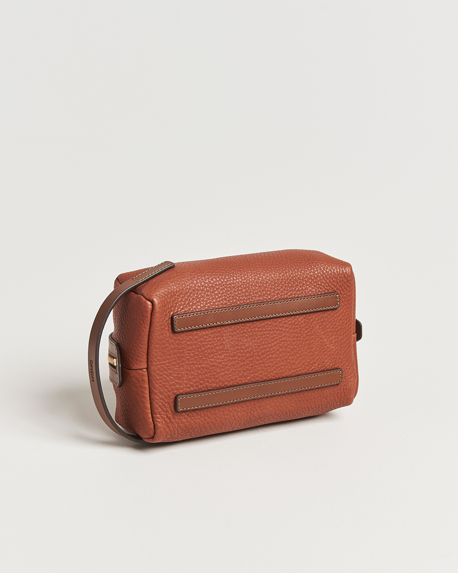 Herre | Vesker | Mismo | Groom Pebbled Leather Washbag Tabac/Cuoio