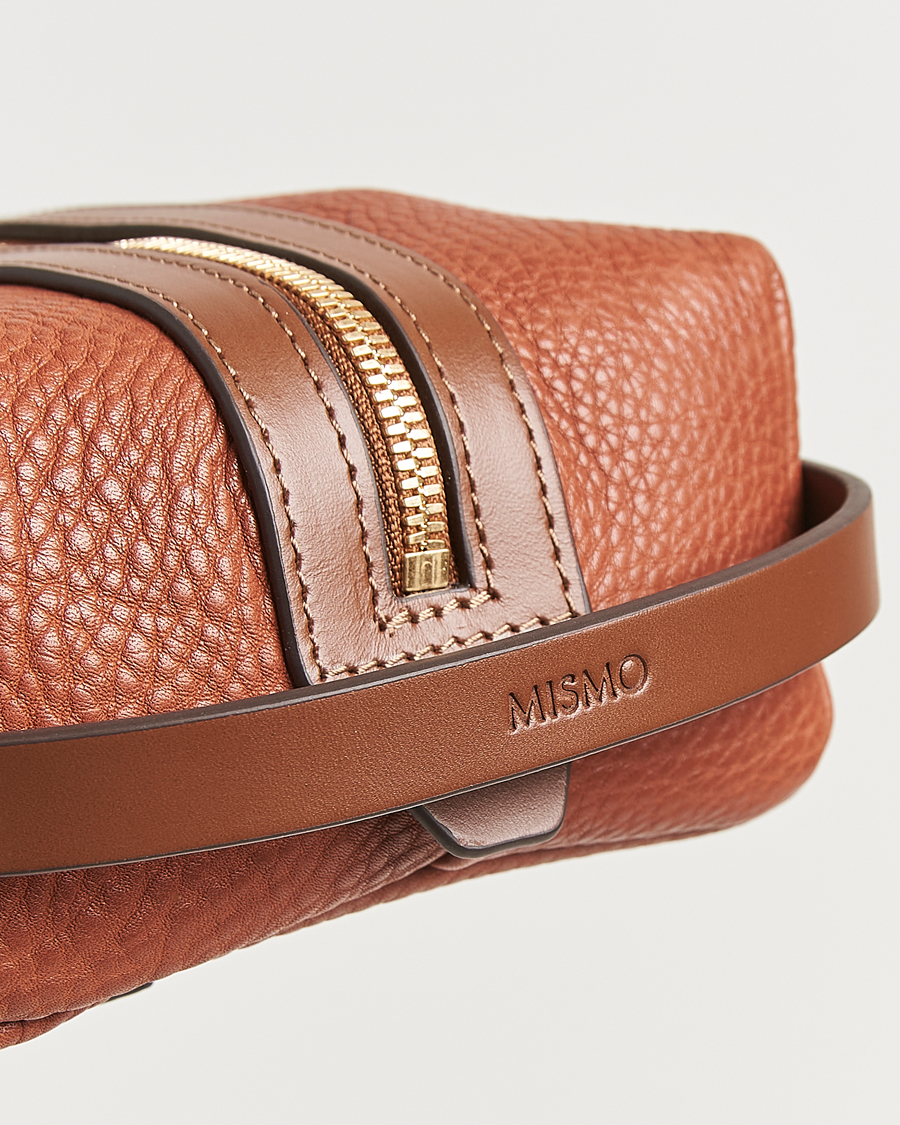 Herre | Vesker | Mismo | Groom Pebbled Leather Washbag Tabac/Cuoio
