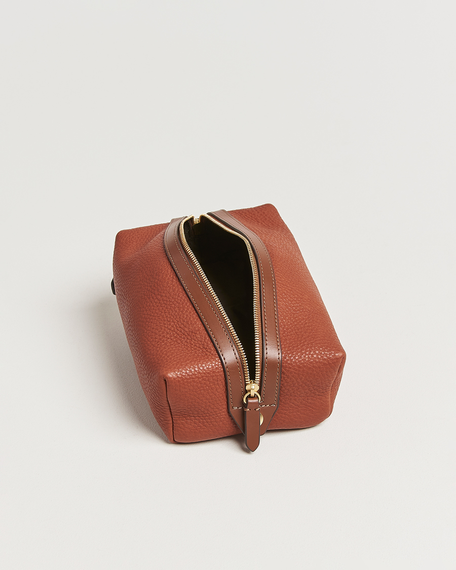 Herre | Vesker | Mismo | Groom Pebbled Leather Washbag Tabac/Cuoio