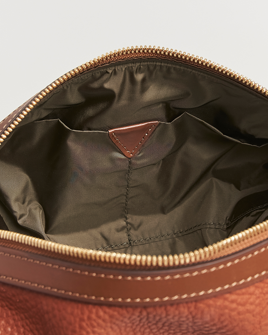 Herre | Vesker | Mismo | Groom Pebbled Leather Washbag Tabac/Cuoio