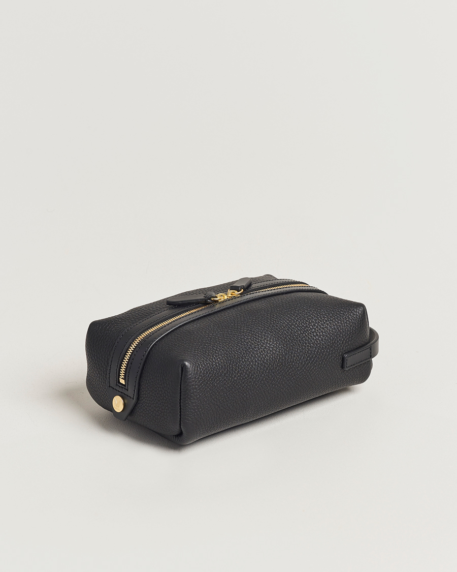 Herre | Toalettmapper | Mismo | Groom Pebbled Leather Washbag Black