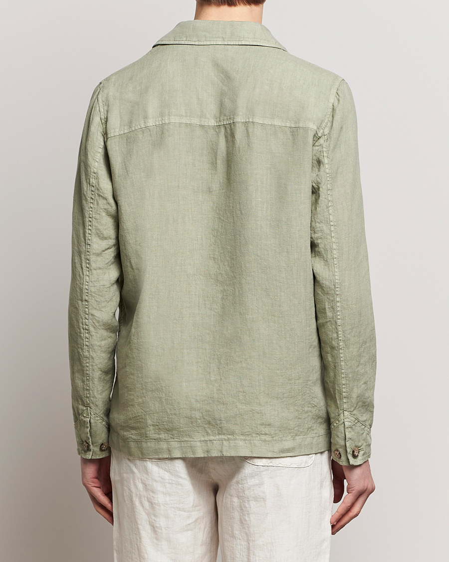 Herre | Skjorter | Altea | Linen Shirt Jacket Olive