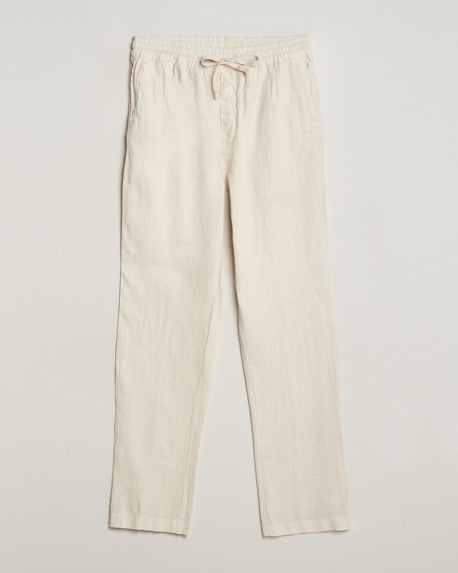 Herre |  | Altea | Linen Drawstring Pants Beige