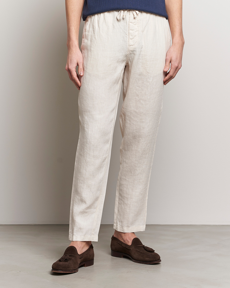 Herre | Altea | Altea | Linen Drawstring Pants Beige