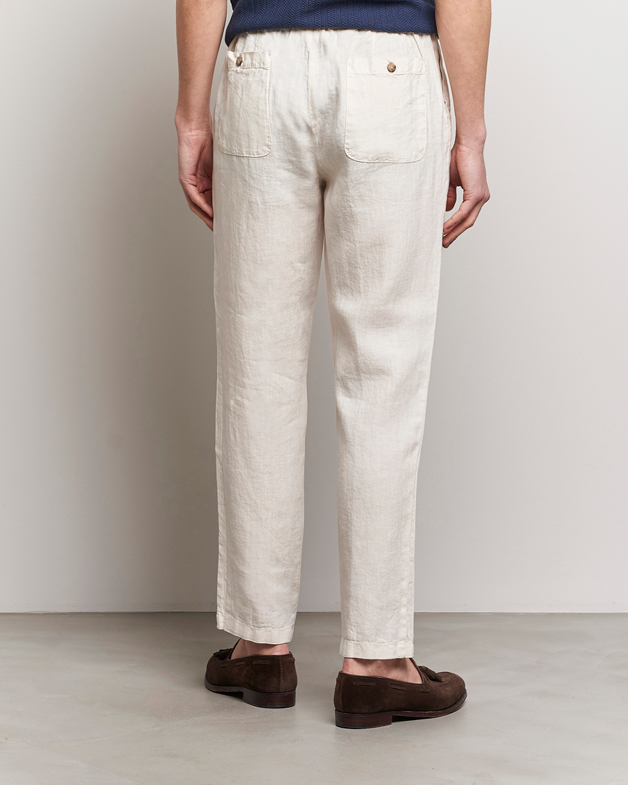 Herre | Bukser | Altea | Linen Drawstring Pants Beige