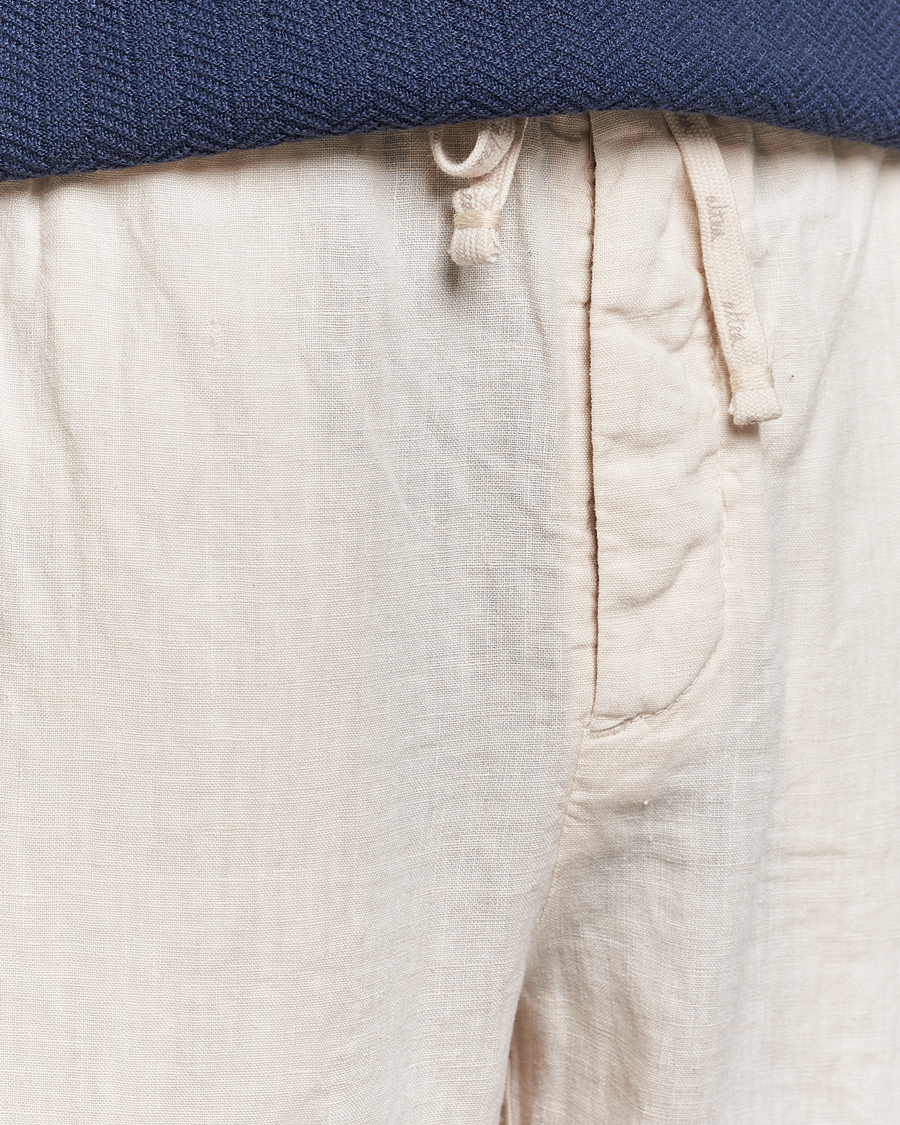 Herre | Bukser | Altea | Linen Drawstring Pants Beige