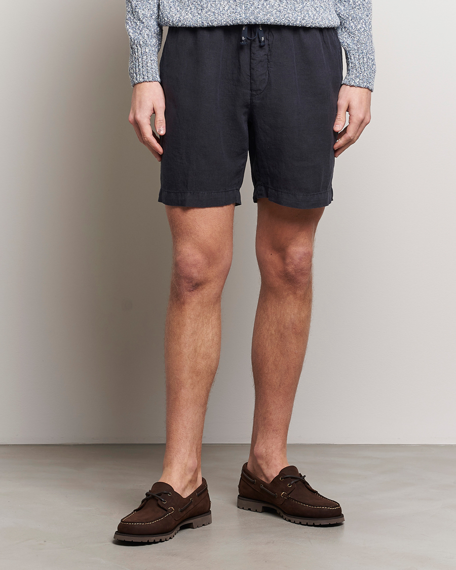 Herre | Plagg i lin | Altea | Linen Drawstring Shorts Navy