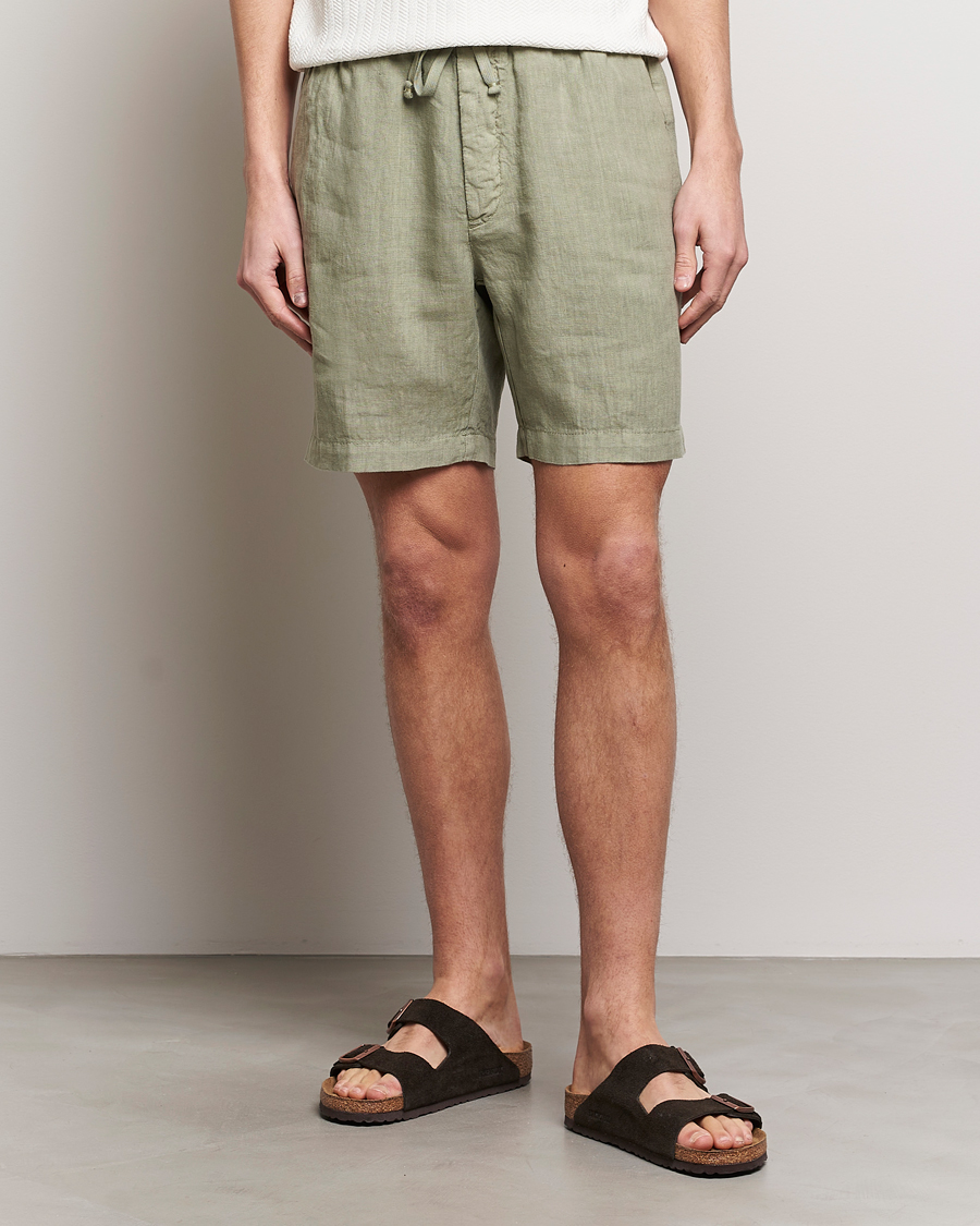 Herre | Plagg i lin | Altea | Linen Drawstring Shorts Olive