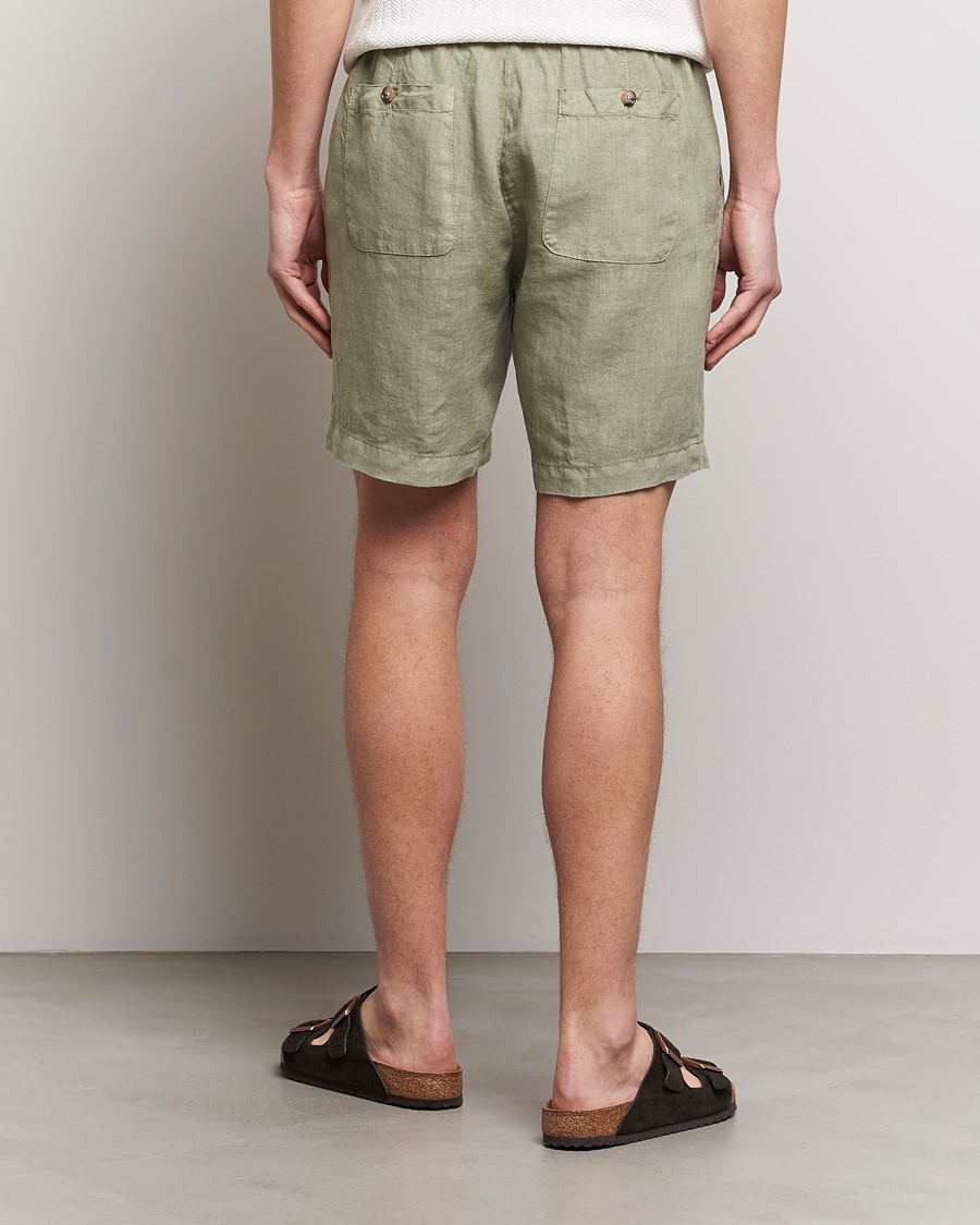 Herre | Shorts | Altea | Linen Drawstring Shorts Olive