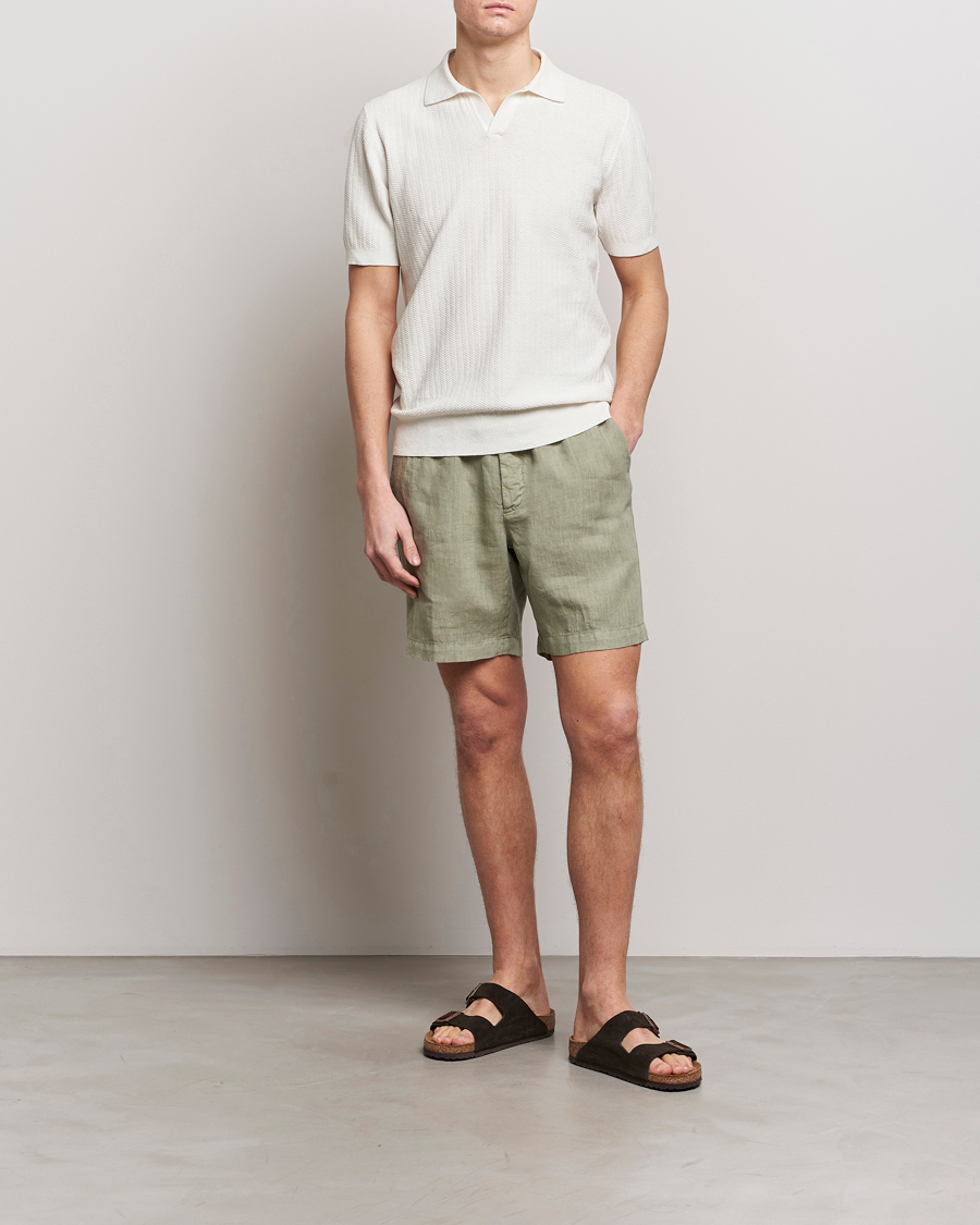Herre | Pikéer | Altea | Knitted Chevron Polo Off White