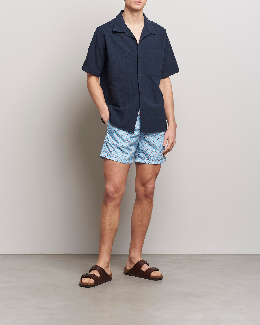 Herre | Badeshorts | Altea | Printed Swim Shorts Light Blue