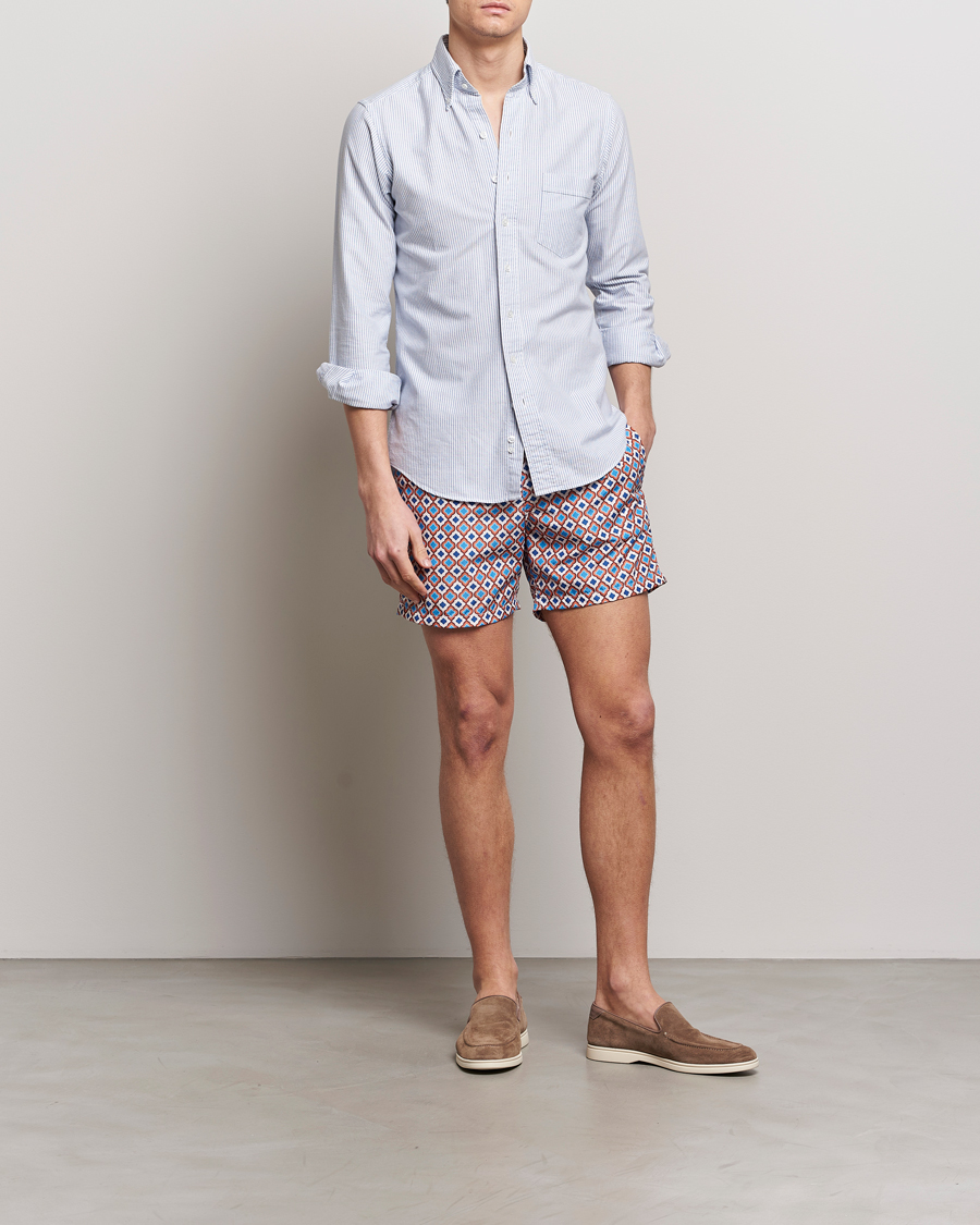 Herre | Badeshorts | Altea | Printed Swim Shorts Blue/Orange