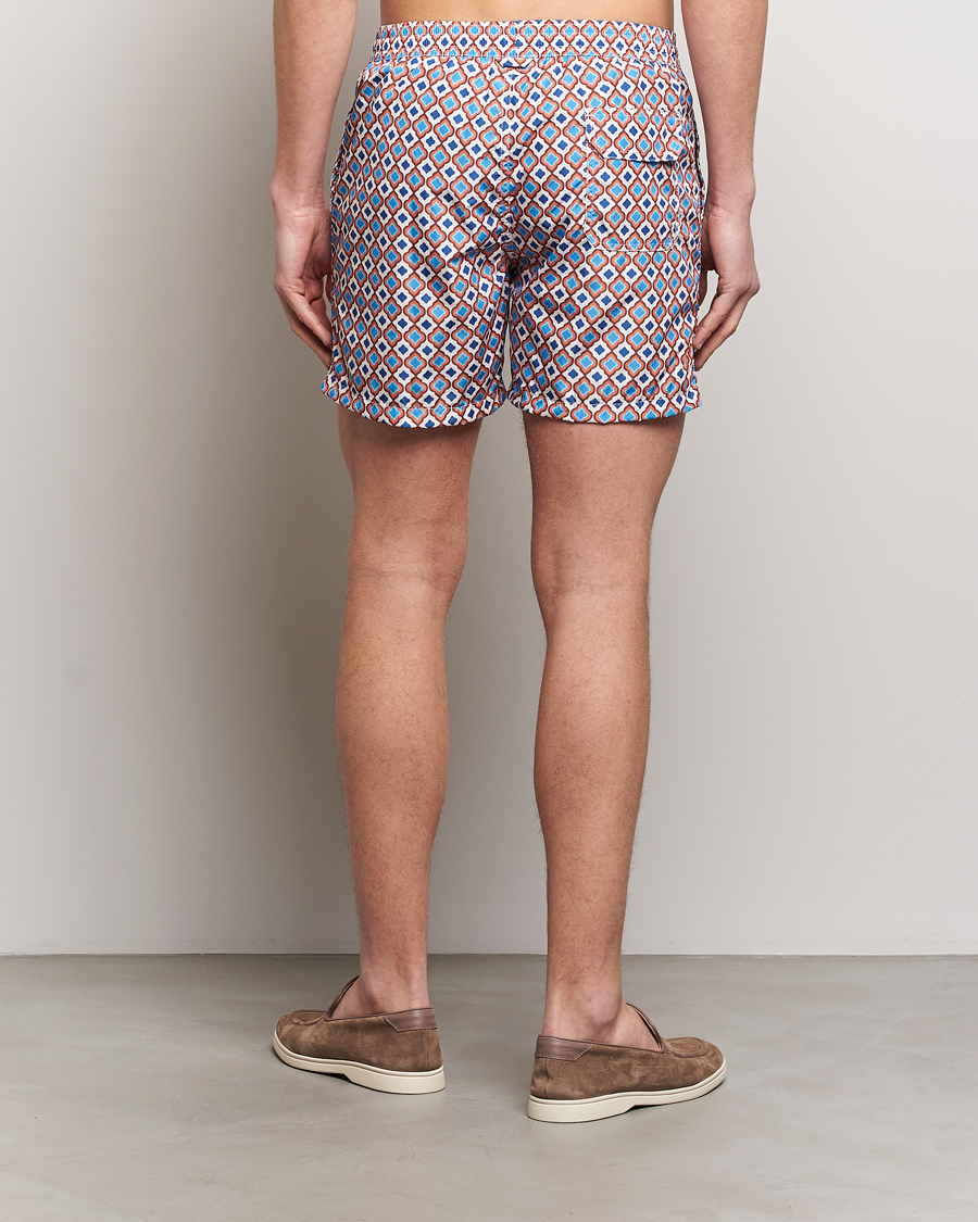 Herre | Badeshorts | Altea | Printed Swim Shorts Blue/Orange
