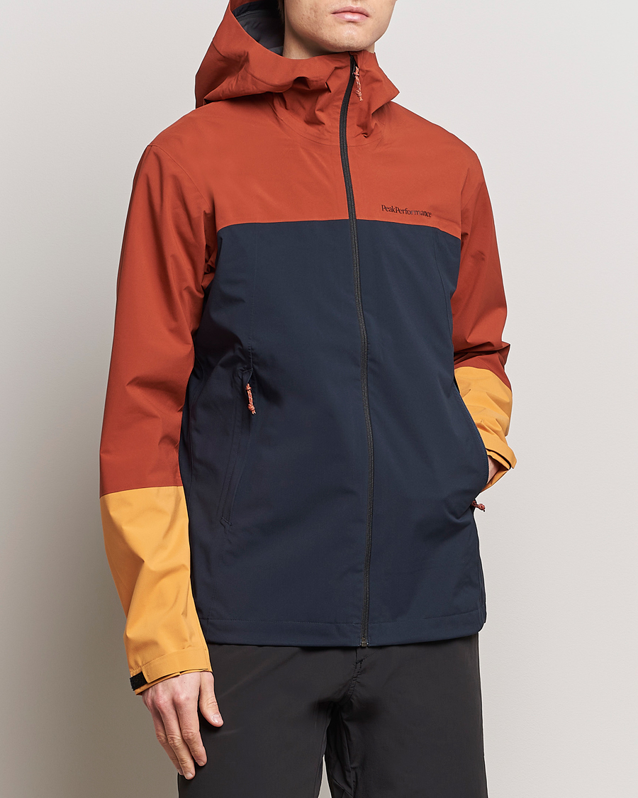 Herre | Vårjakker | Peak Performance | Trail Hipe Hooded Jacket Spiced/Salute Navy/Desert