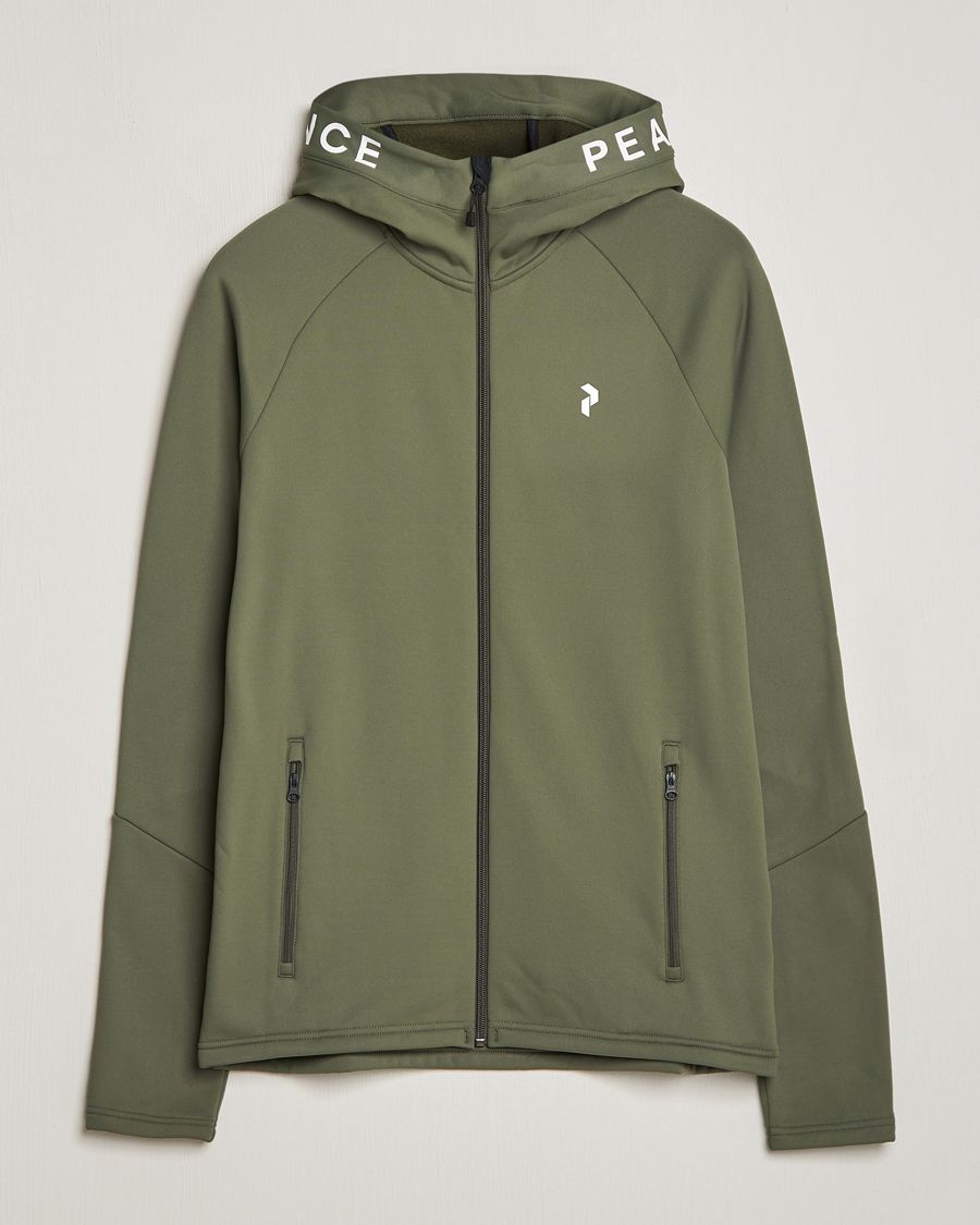 Herre | Gensere | Peak Performance | Rider Hooded Full Zip Pine Needle