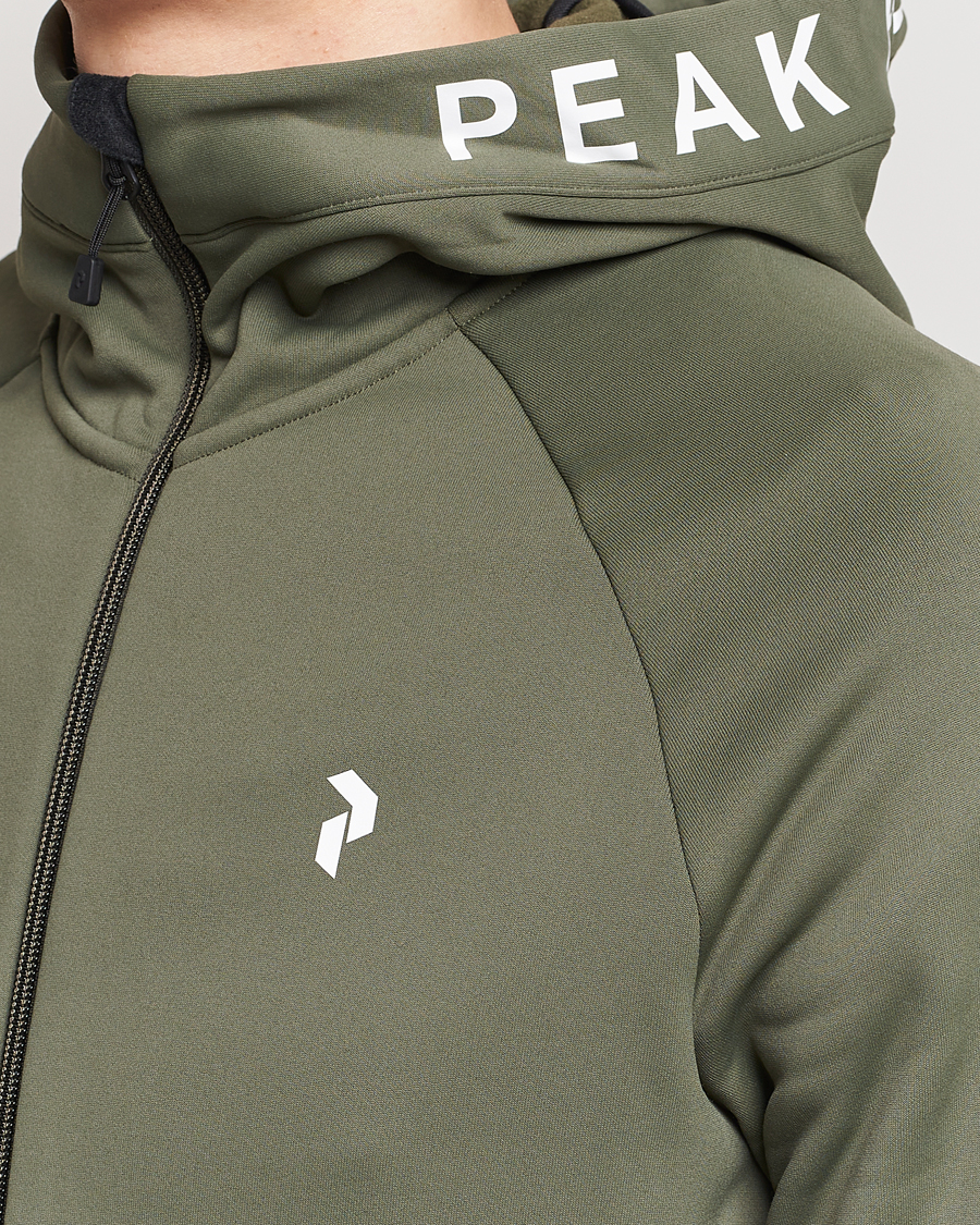 Herre | Gensere | Peak Performance | Rider Hooded Full Zip Pine Needle