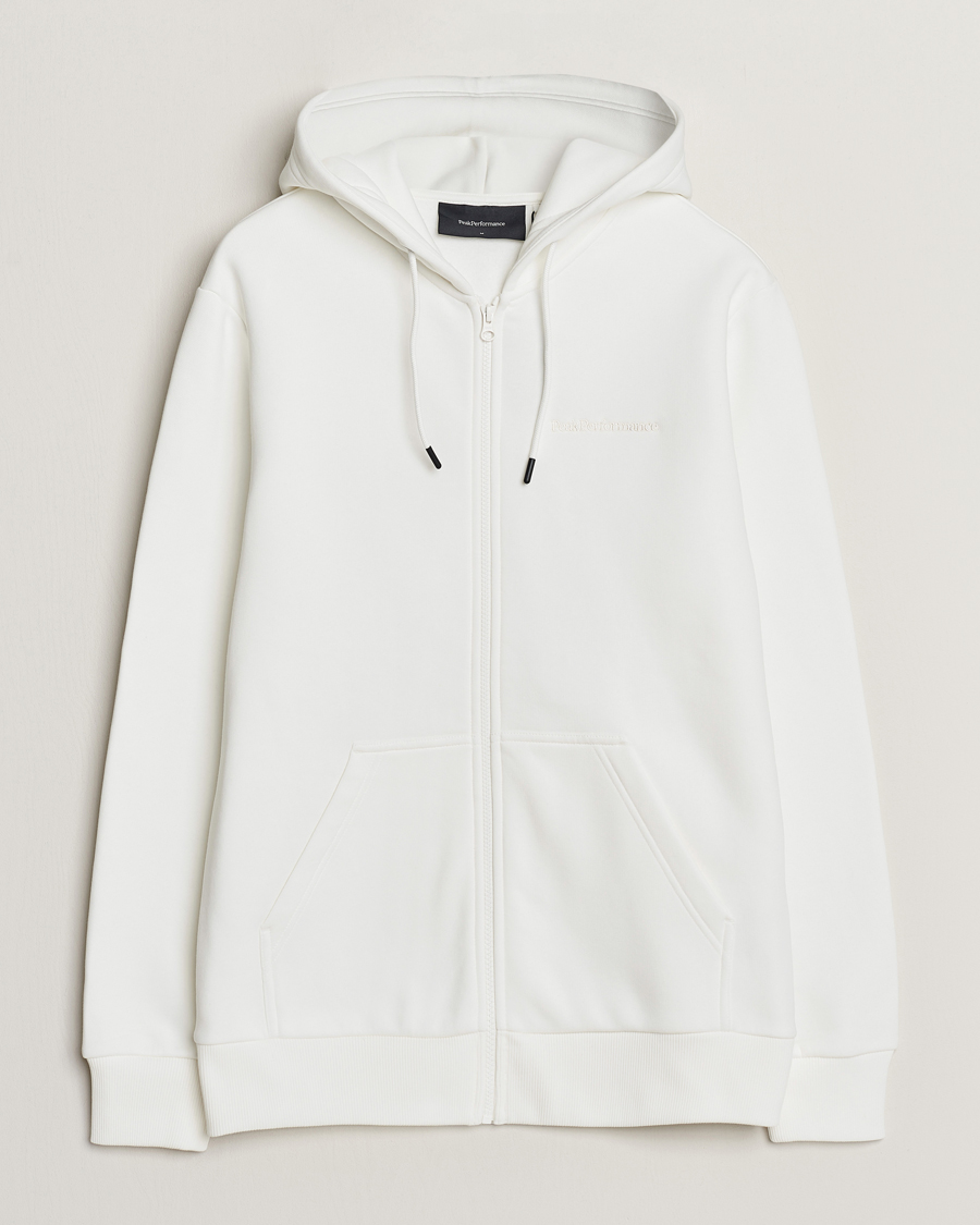 Herre | Gensere | Peak Performance | Original Logo Full Zip Hoodie Off White