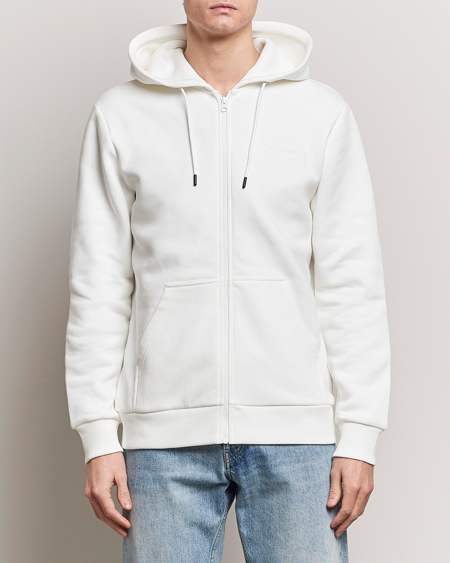 Herre | Hettegensere | Peak Performance | Original Logo Full Zip Hoodie Off White